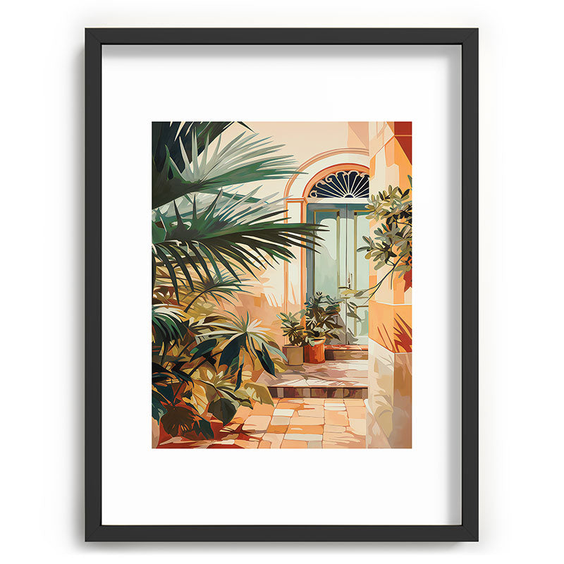 Villa Courtyard Mediterranean Art Framed Art Print Gallery Image 83