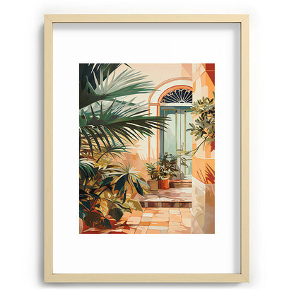 Villa Courtyard Mediterranean Art Framed Art Print Gallery Image 100