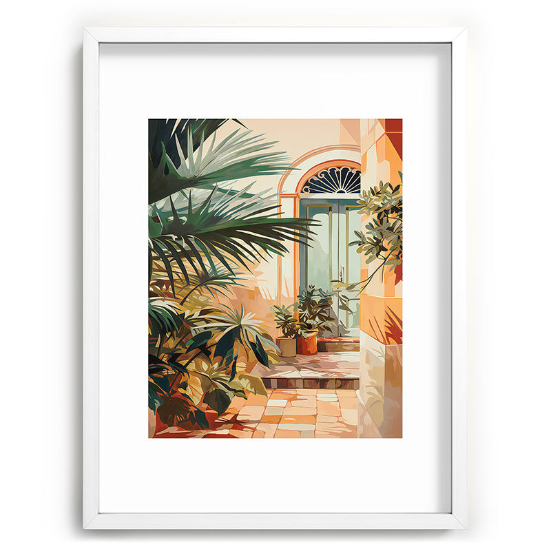 Villa Courtyard Mediterranean Art Framed Art Print Gallery Image 107