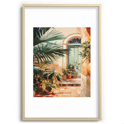 Villa Courtyard Mediterranean Art Framed Art Print Gallery Image 102