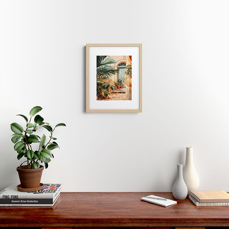 Villa Courtyard Mediterranean Art Framed Art Print Gallery Image 25