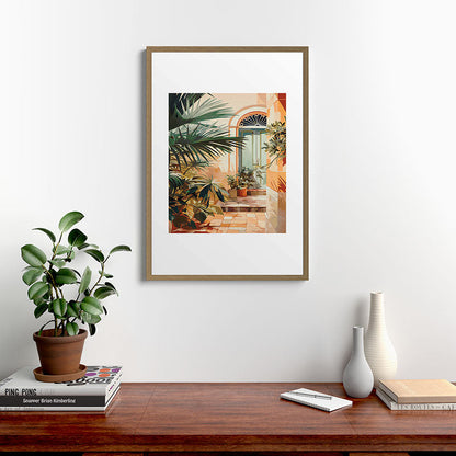 Villa Courtyard Mediterranean Art Framed Art Print Gallery Image 18