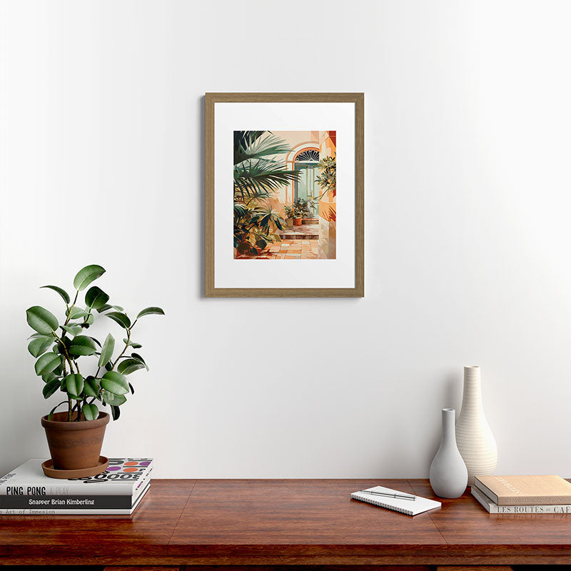 Villa Courtyard Mediterranean Art Framed Art Print Gallery Image 54