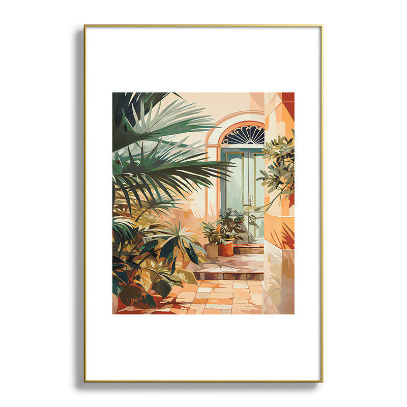 Villa Courtyard Mediterranean Art Framed Art Print Gallery Image 128