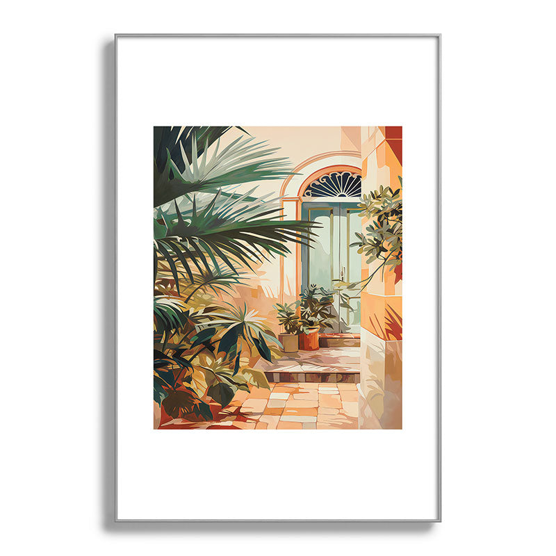 Villa Courtyard Mediterranean Art Framed Art Print Gallery Image 137
