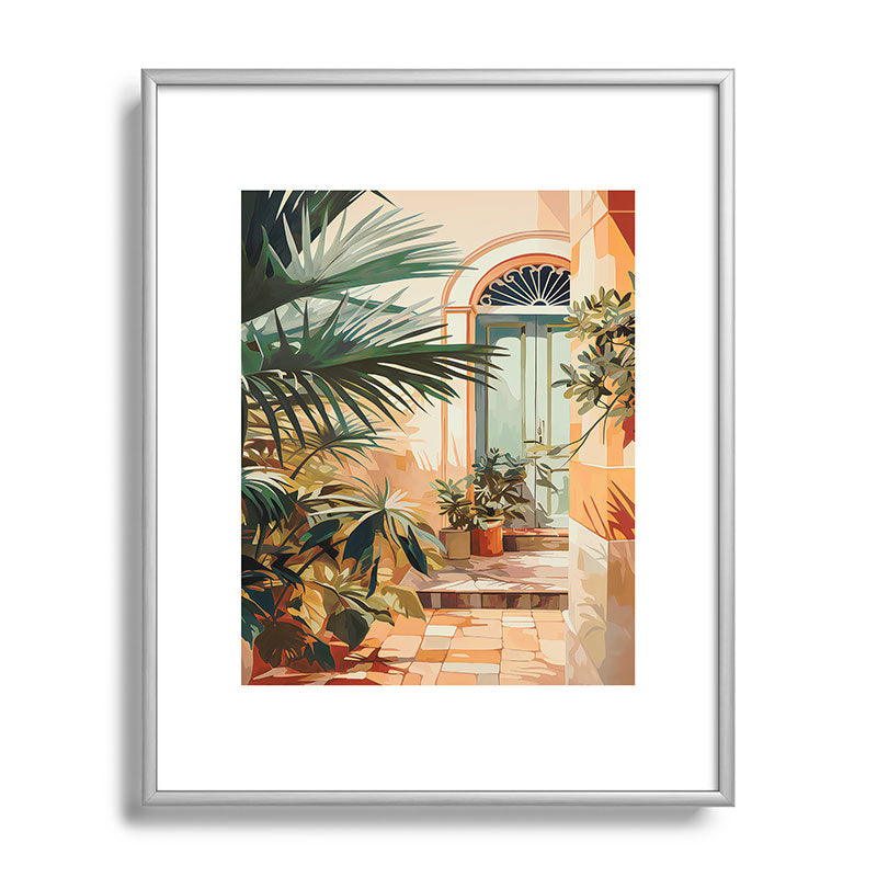 Villa Courtyard Mediterranean Art Framed Art Print Gallery Image 129