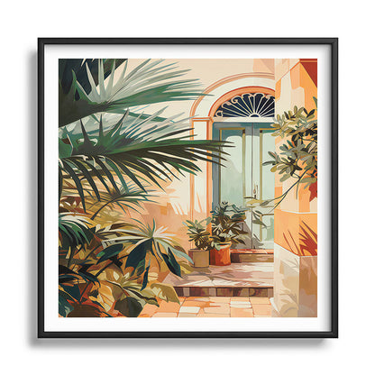 Villa Courtyard Mediterranean Art Framed Art Print Gallery Image 122