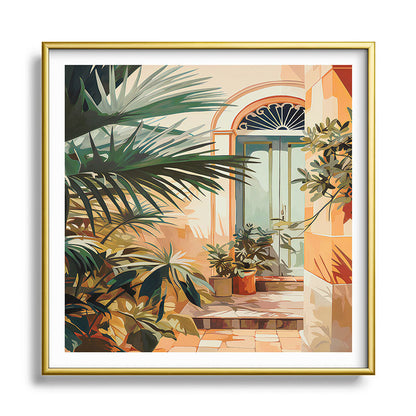 Villa Courtyard Mediterranean Art Framed Art Print Gallery Image 133