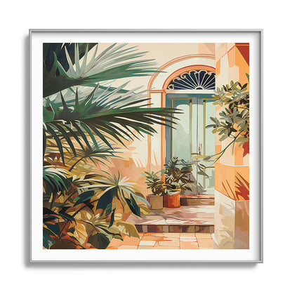 Villa Courtyard Mediterranean Art Framed Art Print Gallery Image 141