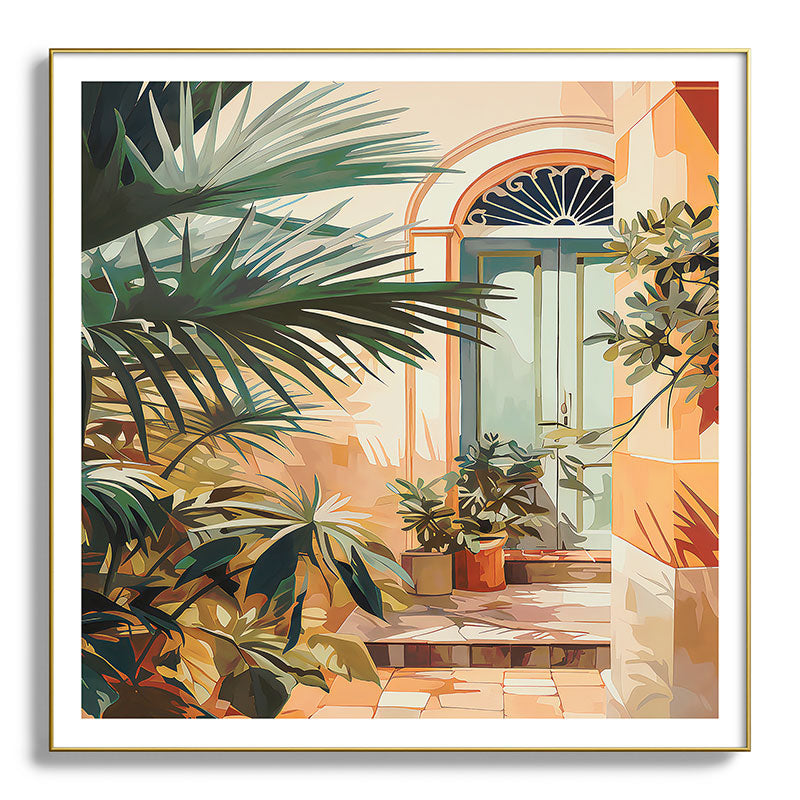 Villa Courtyard Mediterranean Art Framed Art Print Gallery Image 139