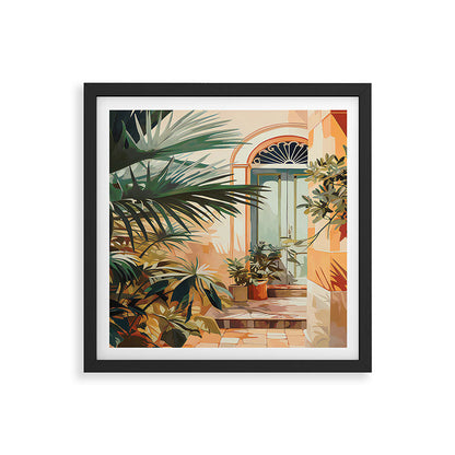 Villa Courtyard Mediterranean Art Framed Art Print Gallery Image 7
