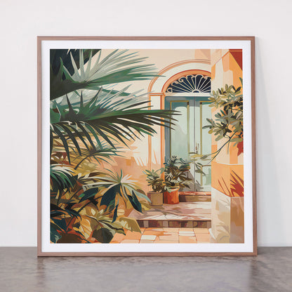 Villa Courtyard Mediterranean Art Framed Art Print Gallery Image 21