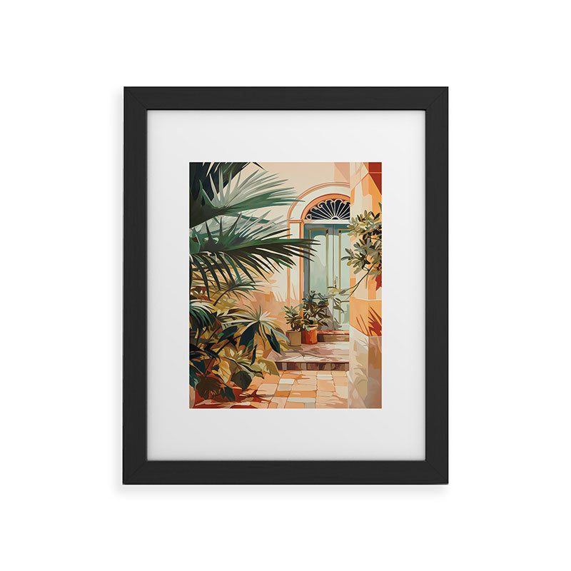 Villa Courtyard Mediterranean Art Framed Art Print Gallery Image 45