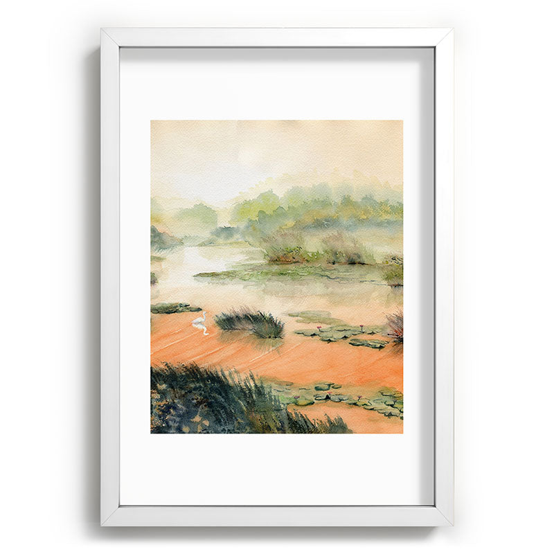 Egret On The Marsh Framed Art Print Gallery Image 105