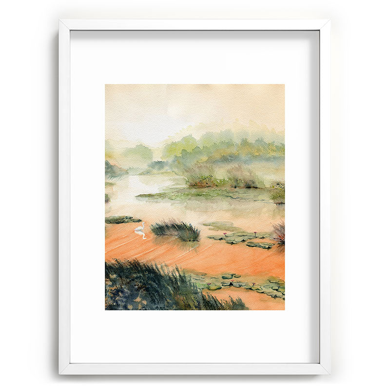 Egret On The Marsh Framed Art Print Gallery Image 107