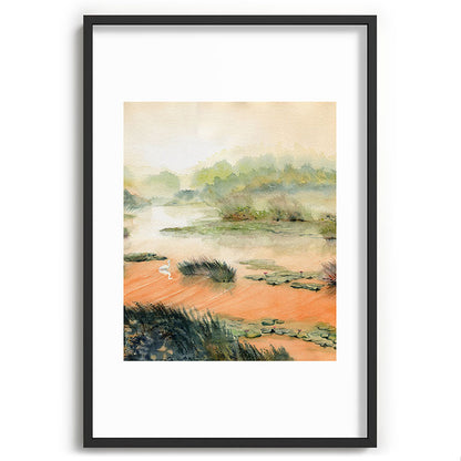 Egret On The Marsh Framed Art Print Gallery Image 85