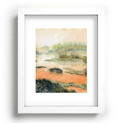 Egret On The Marsh Framed Art Print Gallery Image 103