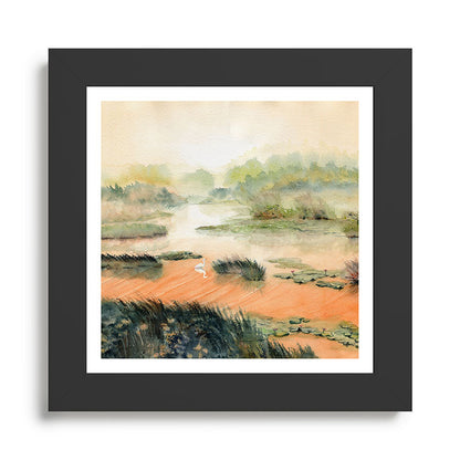 Egret On The Marsh Framed Art Print Gallery Image 46