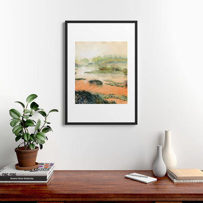 Egret On The Marsh Framed Art Print Gallery Image 8