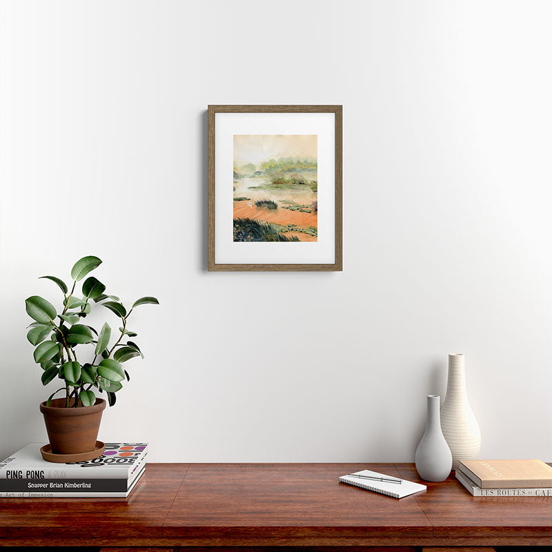 Egret On The Marsh Framed Art Print Gallery Image 15