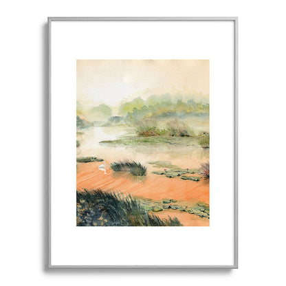 Egret On The Marsh Framed Art Print Gallery Image 134