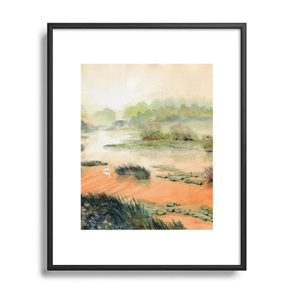 Egret On The Marsh Framed Art Print Gallery Image 112
