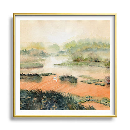 Egret On The Marsh Framed Art Print Gallery Image 133
