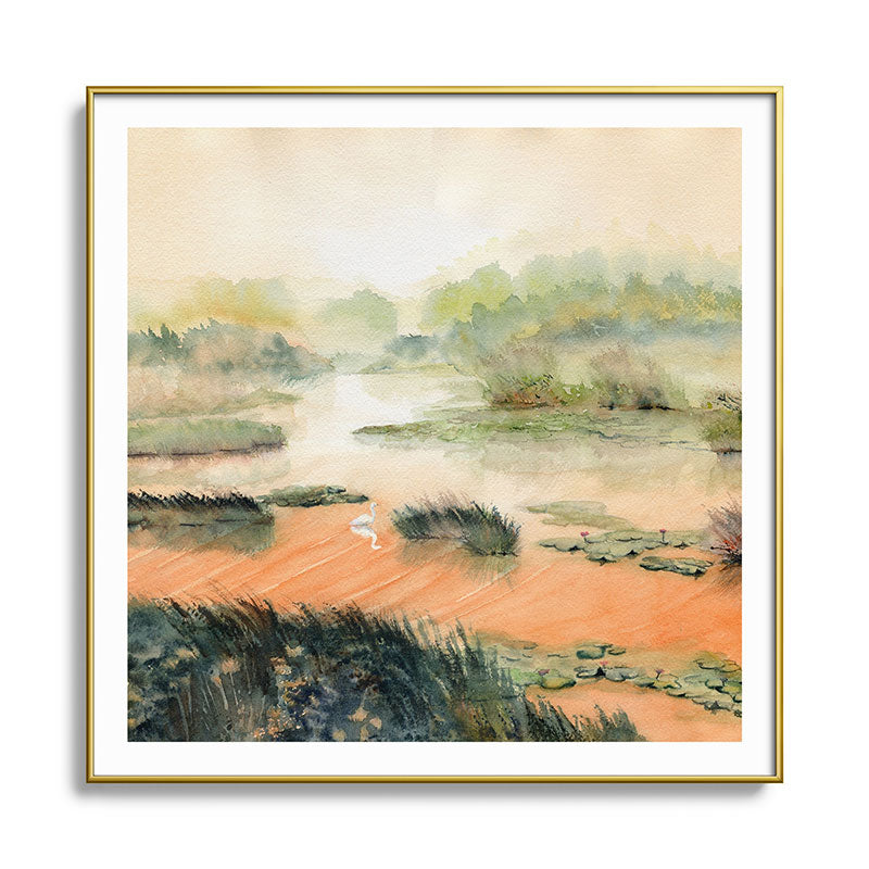 Egret On The Marsh Framed Art Print Gallery Image 136