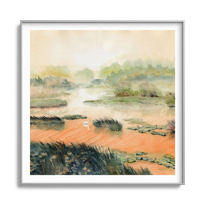 Egret On The Marsh Framed Art Print Gallery Image 141