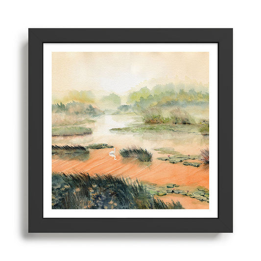 Egret On The Marsh Framed Art Print Gallery Image 2