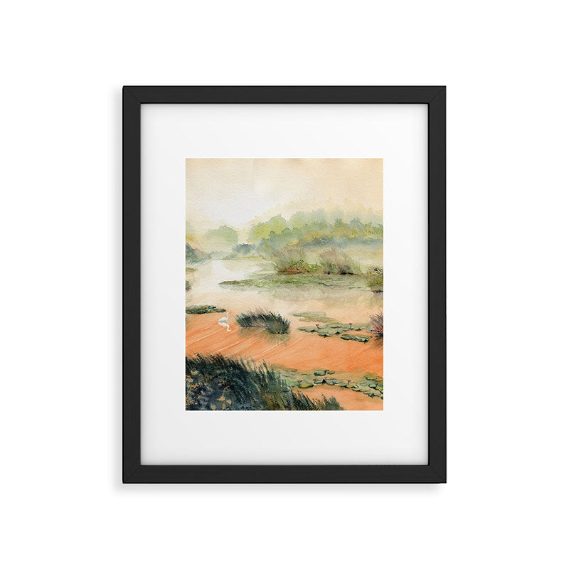 Egret On The Marsh Framed Art Print Gallery Image 6