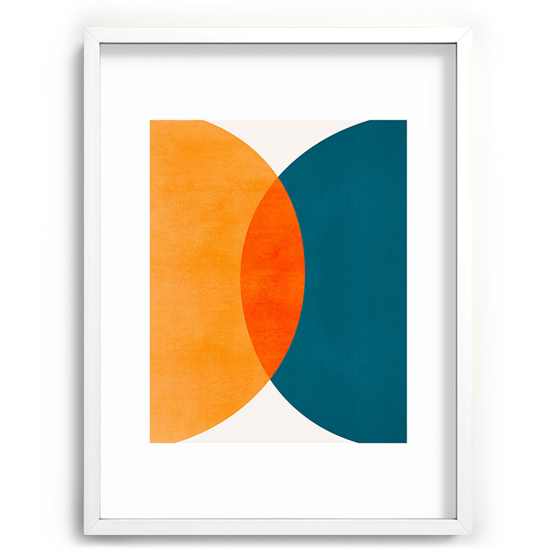 Mid Century Eclipse / Abstract Geometric Framed Art Print Gallery Image 108