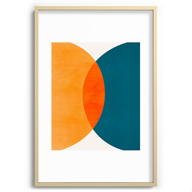 Mid Century Eclipse / Abstract Geometric Framed Art Print Gallery Image 102