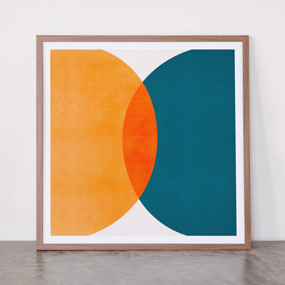 Mid Century Eclipse / Abstract Geometric Framed Art Print Gallery Image 66