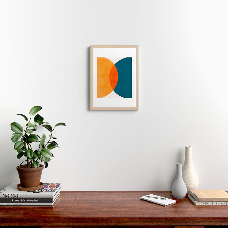 Mid Century Eclipse / Abstract Geometric Framed Art Print Gallery Image 23
