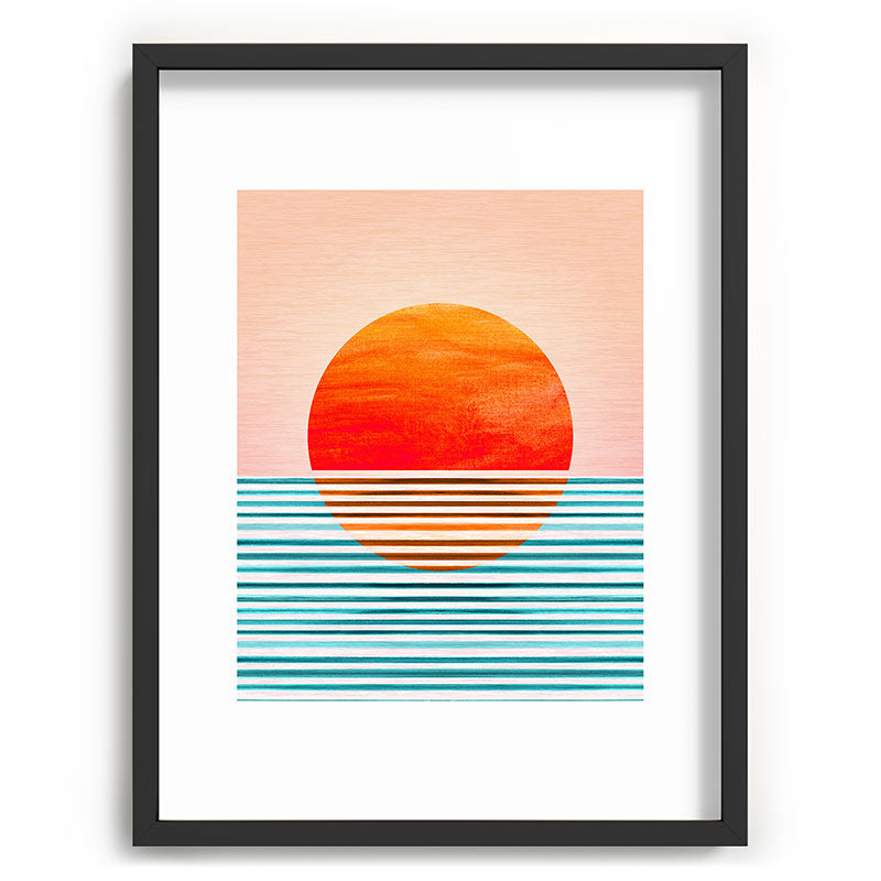 Minimalist Sunset III / Abstract Landscape Framed Art Print Gallery Image 83