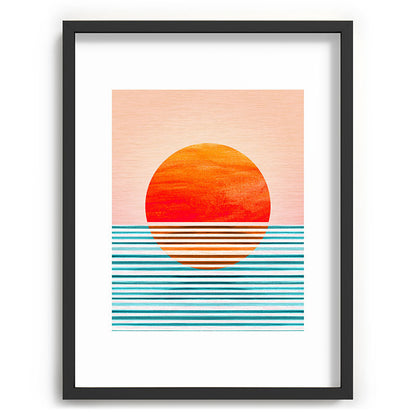 Minimalist Sunset III / Abstract Landscape Framed Art Print Gallery Image 83