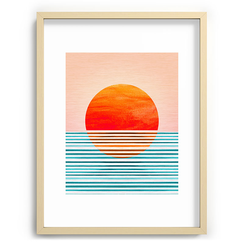 Minimalist Sunset III / Abstract Landscape Framed Art Print Gallery Image 100