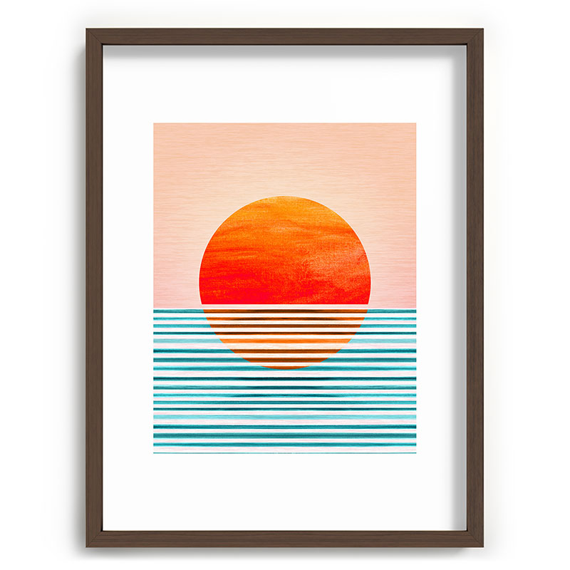 Minimalist Sunset III / Abstract Landscape Framed Art Print Gallery Image 91