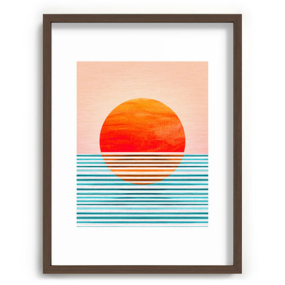Minimalist Sunset III / Abstract Landscape Framed Art Print Gallery Image 91