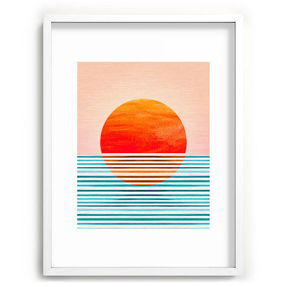 Minimalist Sunset III / Abstract Landscape Framed Art Print Gallery Image 108