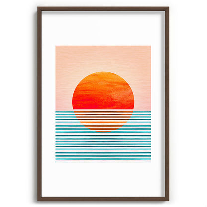 Minimalist Sunset III / Abstract Landscape Framed Art Print Gallery Image 94