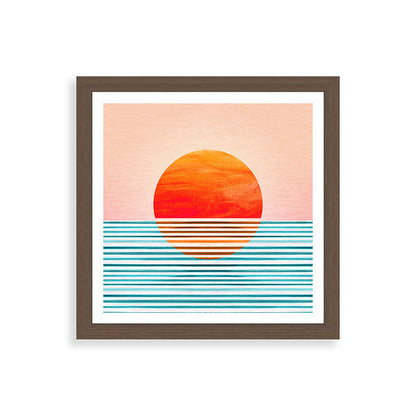 Minimalist Sunset III / Abstract Landscape Framed Art Print Gallery Image 60