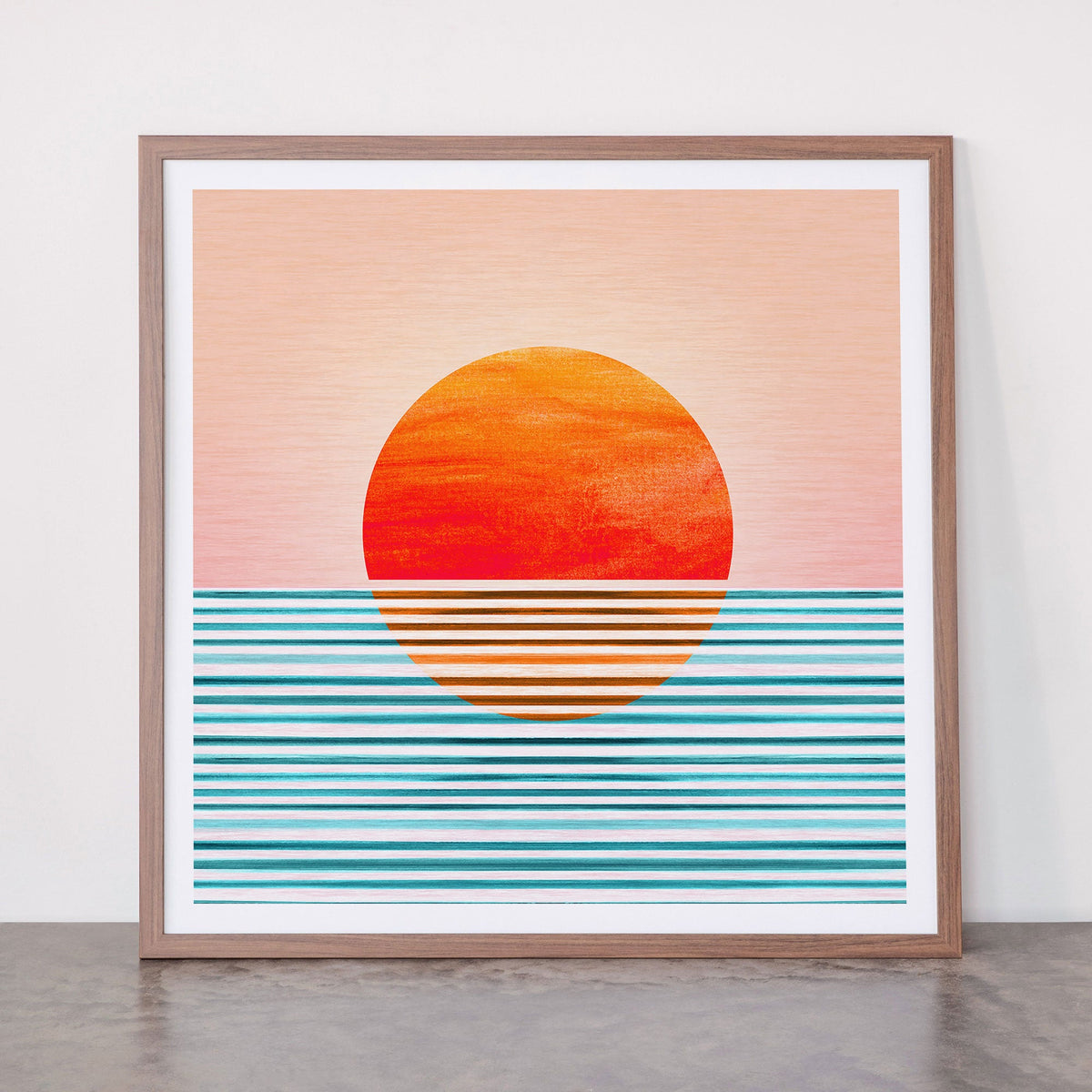 Minimalist Sunset III / Abstract Landscape Framed Art Print Gallery Image 66