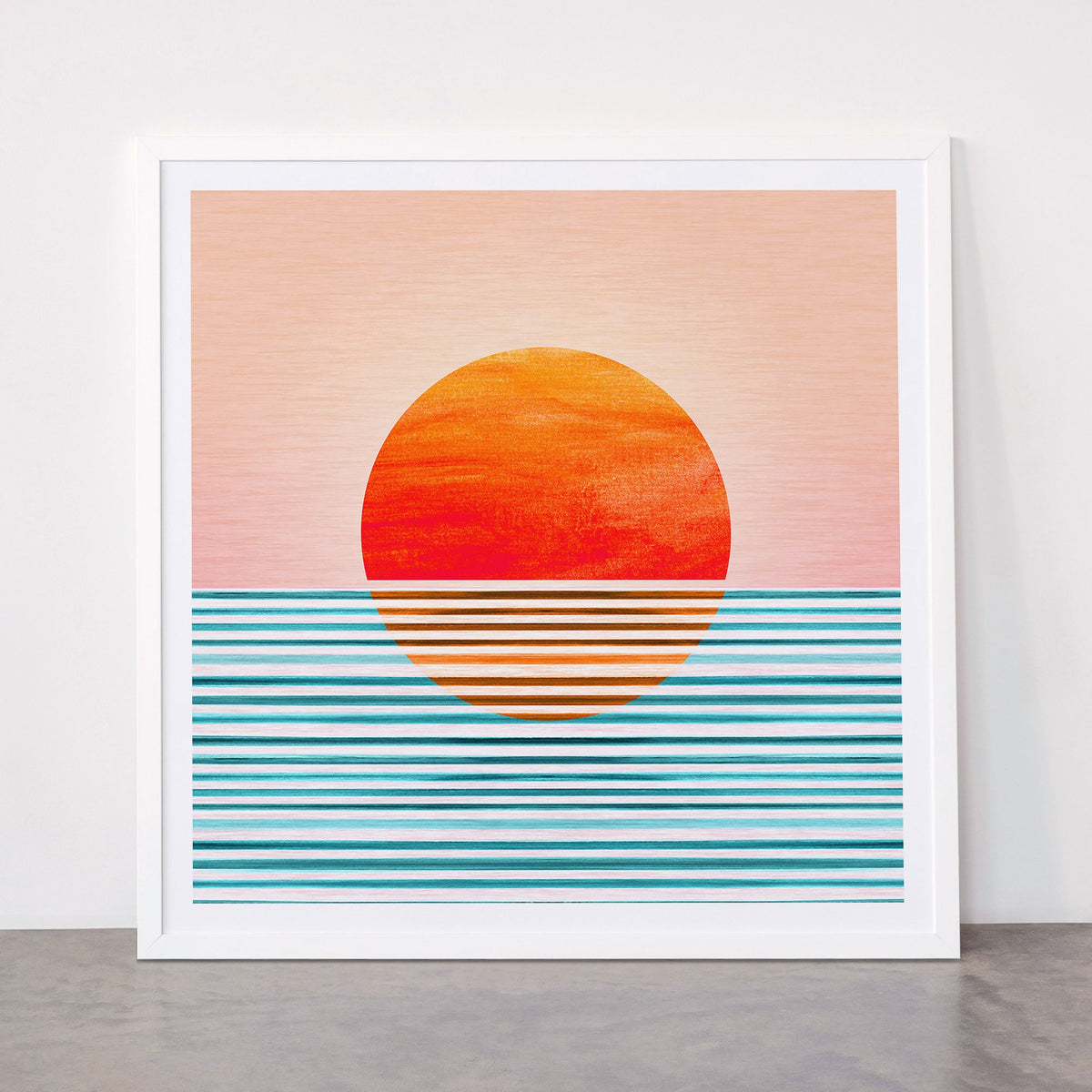 Minimalist Sunset III / Abstract Landscape Framed Art Print Gallery Image 87