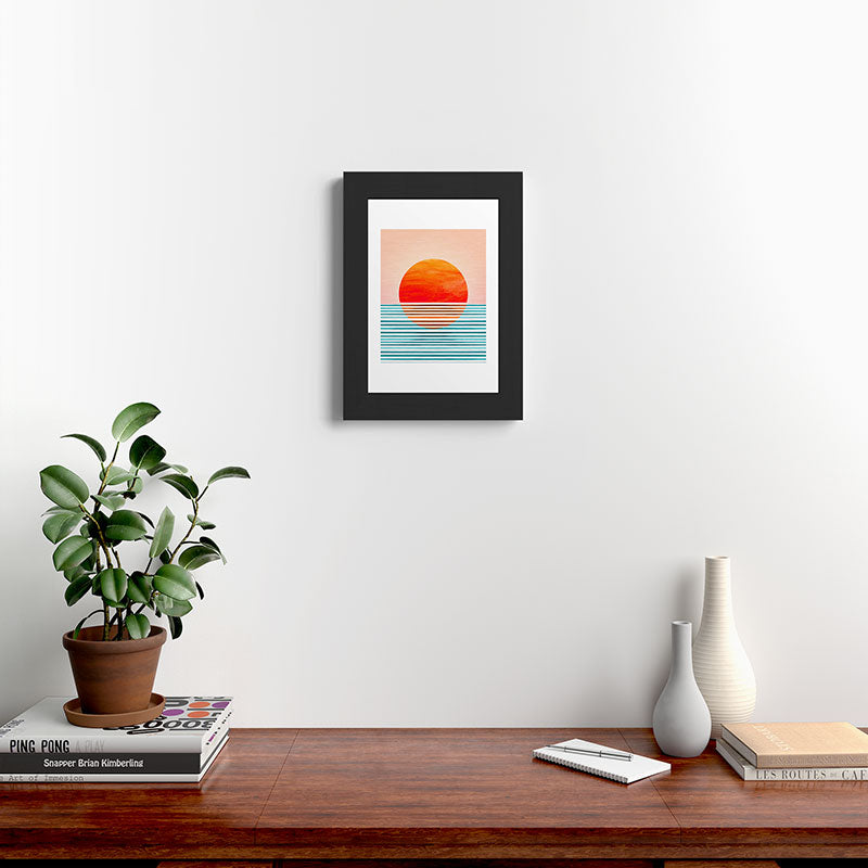 Minimalist Sunset III / Abstract Landscape Framed Art Print Gallery Image 42