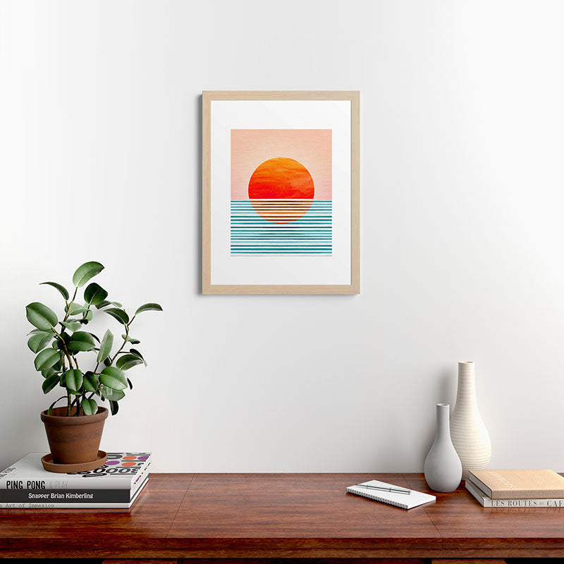 Minimalist Sunset III / Abstract Landscape Framed Art Print Gallery Image 64