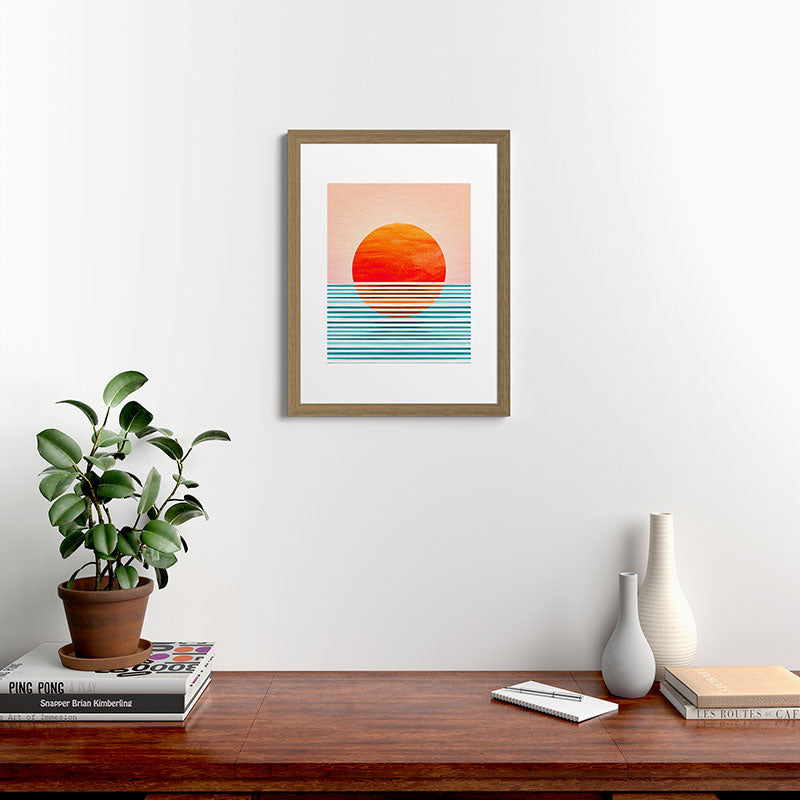 Minimalist Sunset III / Abstract Landscape Framed Art Print Gallery Image 54