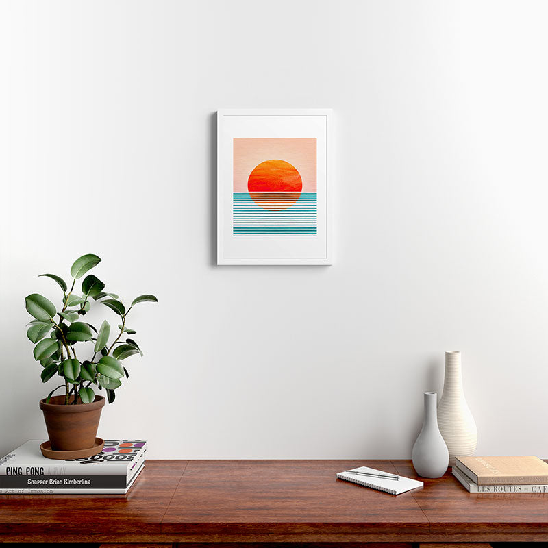 Minimalist Sunset III / Abstract Landscape Framed Art Print Gallery Image 32