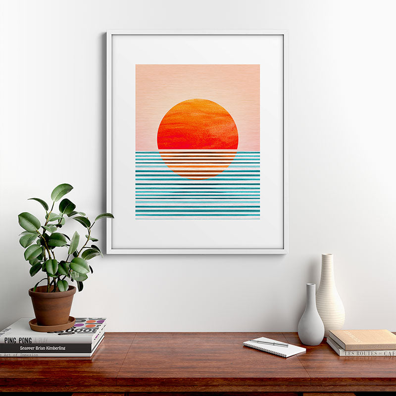 Minimalist Sunset III / Abstract Landscape Framed Art Print Gallery Image 39